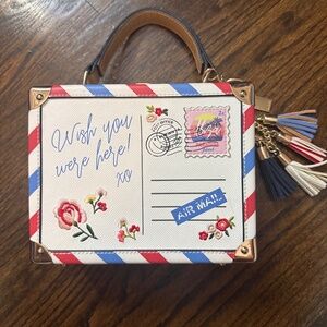 Betsey Johnson ‘Wish You Were Here’ Airmail Postcard Bag